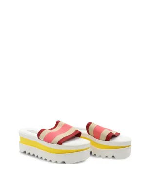 Stella McCartney Pre-Owned プラットフォームストライプスライド - サムネイル2