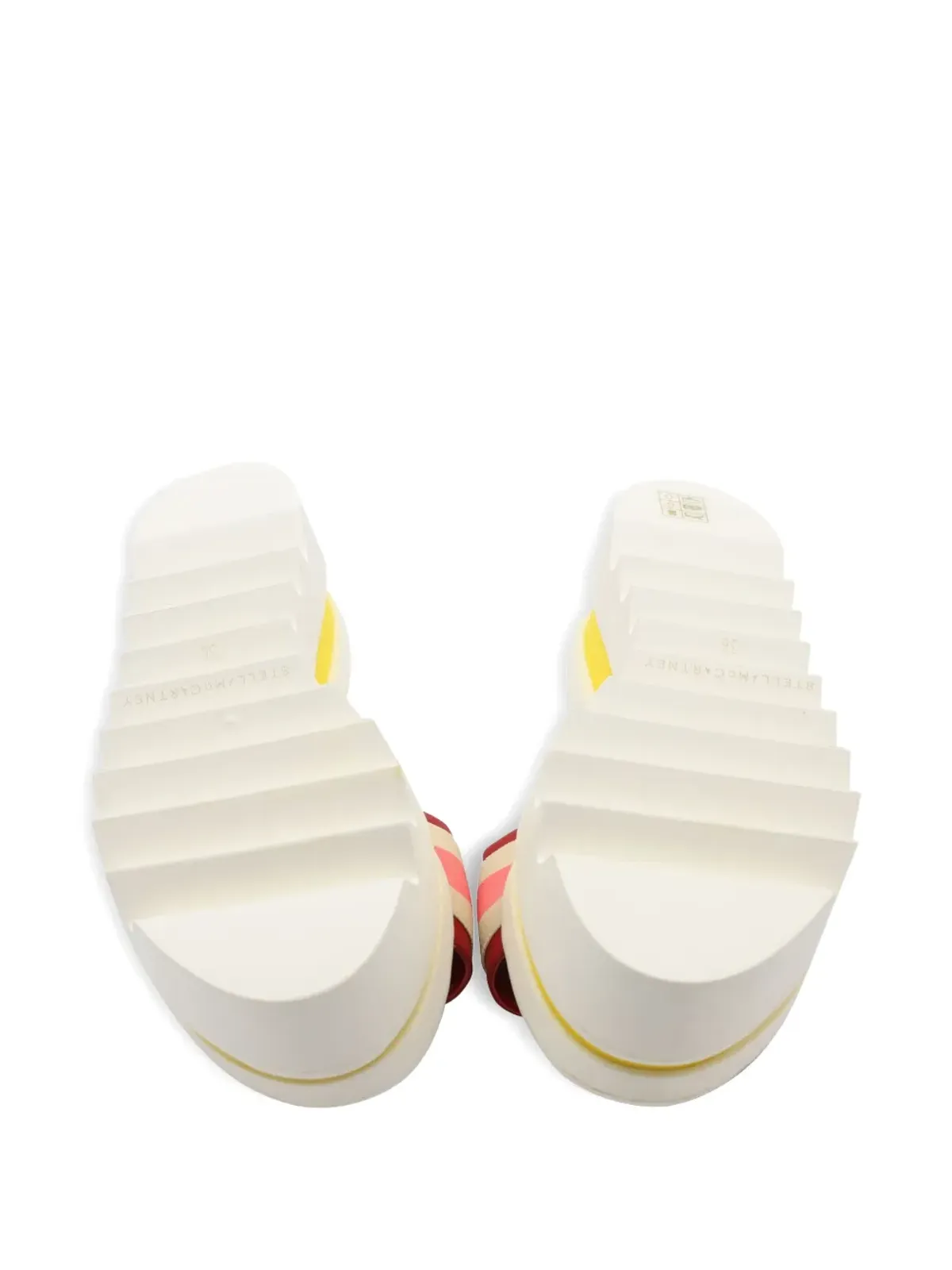 Stella McCartney Pre-Owned プラットフォームストライプスライド - 画像4