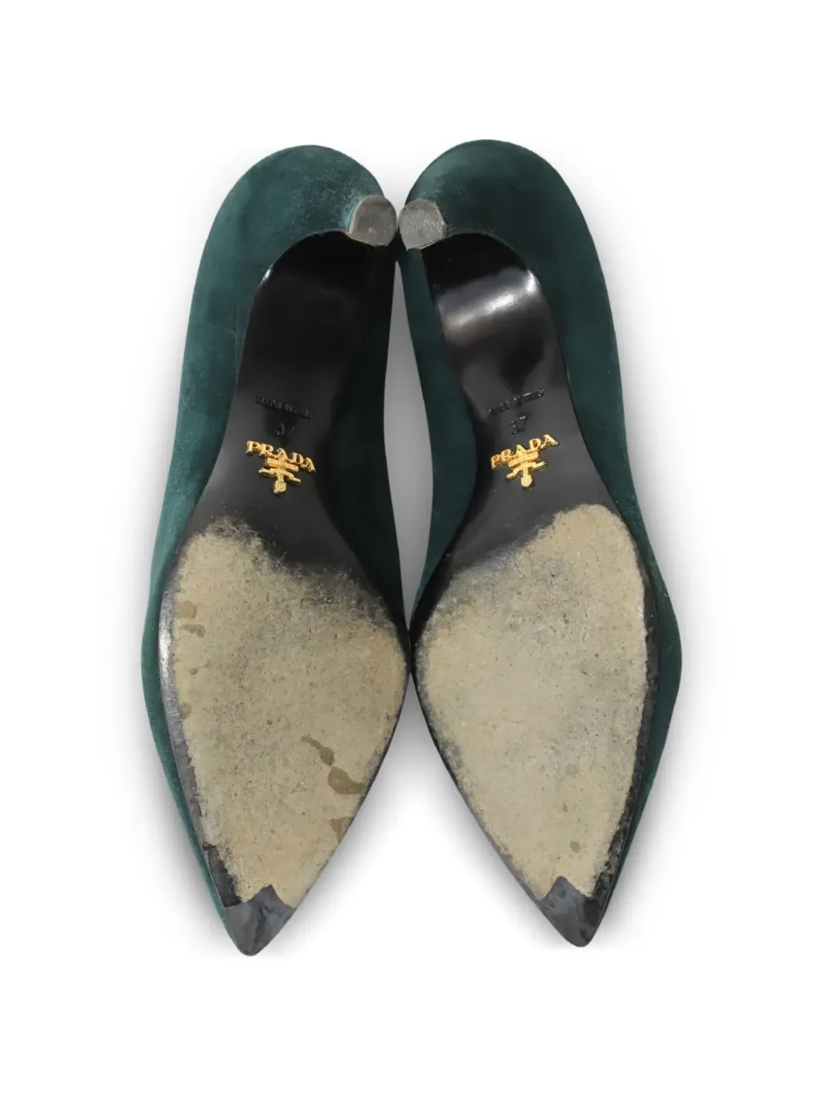 Prada Pre-Owned コーンヒール・スエードパンプス - 画像5