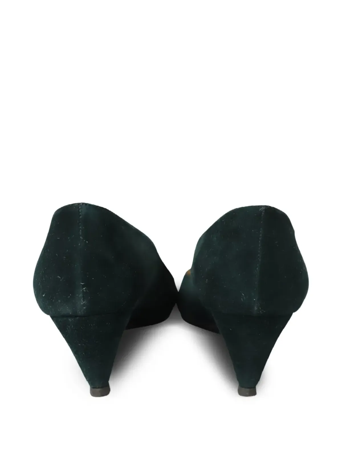 Prada Pre-Owned コーンヒール・スエードパンプス - 画像3
