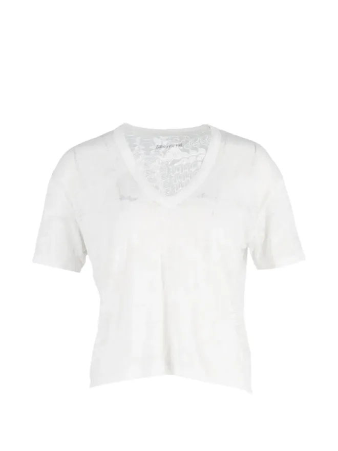 Zadig&Voltaire Zadig&Voltaire コットンVネックTシャツ（ホワイト）の商品画像