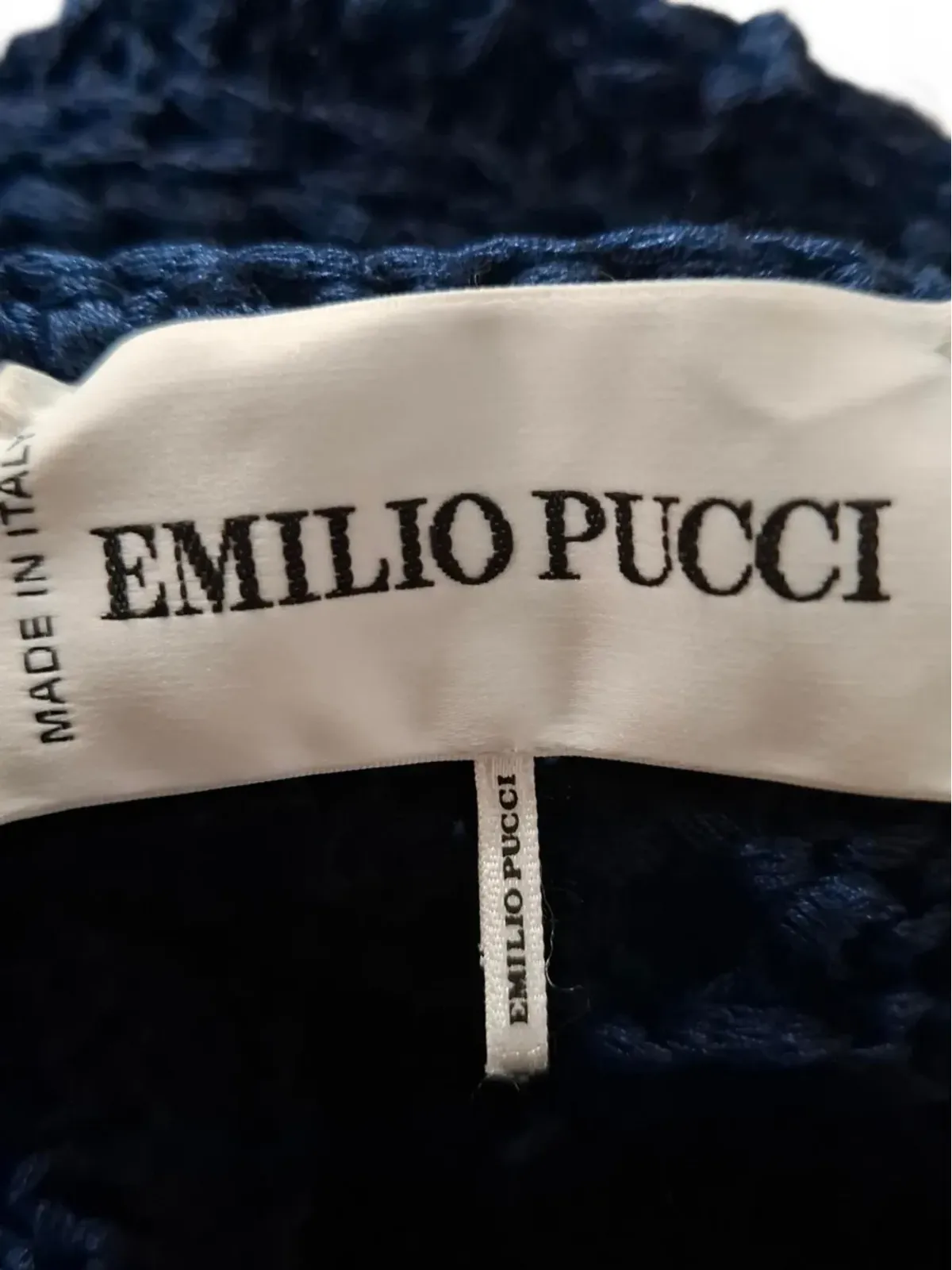 PUCCI Pre-Owned クロシェ Vネック マキシドレス - ブルー - 画像3
