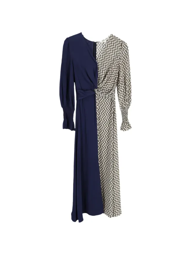 Diane Von Furstenberg Vintage Diane Von Furstenberg Vintage ミシェル ノットパネルド ミディドレス - ブルーの商品画像
