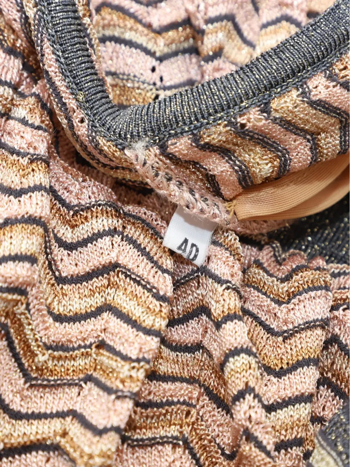 Missoni Pre-Owned 編み地ジグザグドレス - 画像5