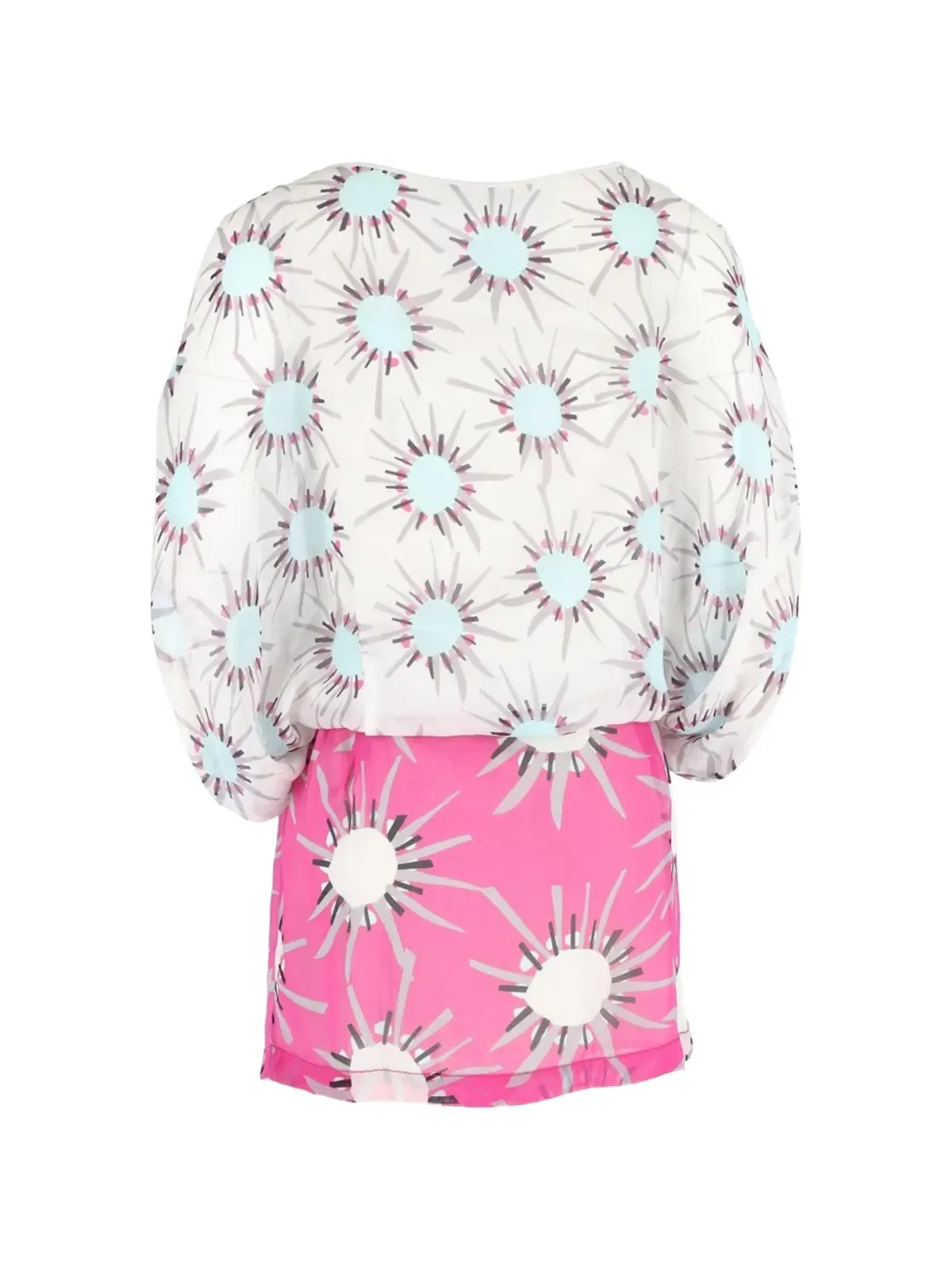 Diane Von Furstenberg Vintage プリント レイヤード ミニドレス - 画像2