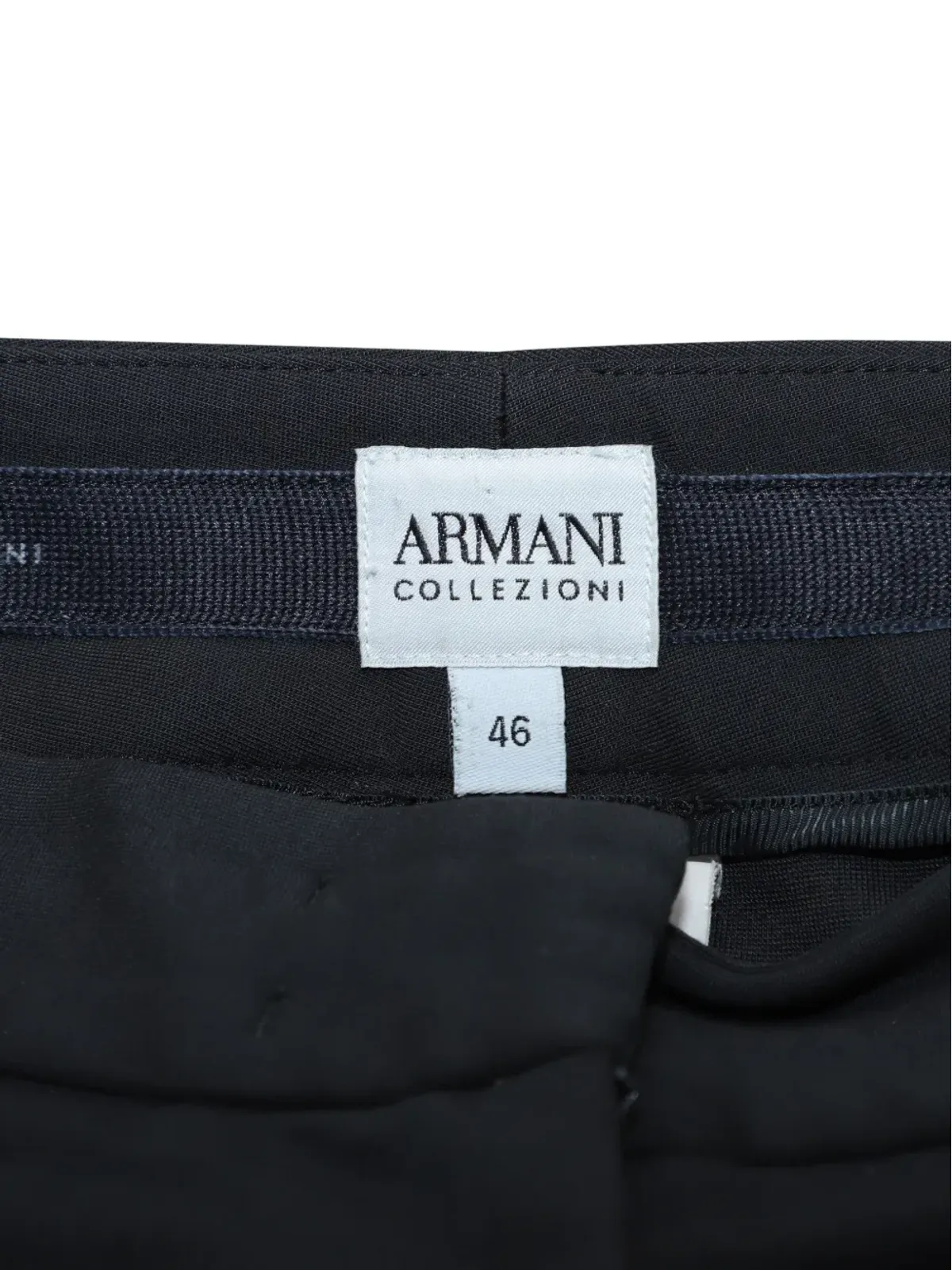 Emporio Armani Vintage ブラックのストレートレッグパンツ - 画像3
