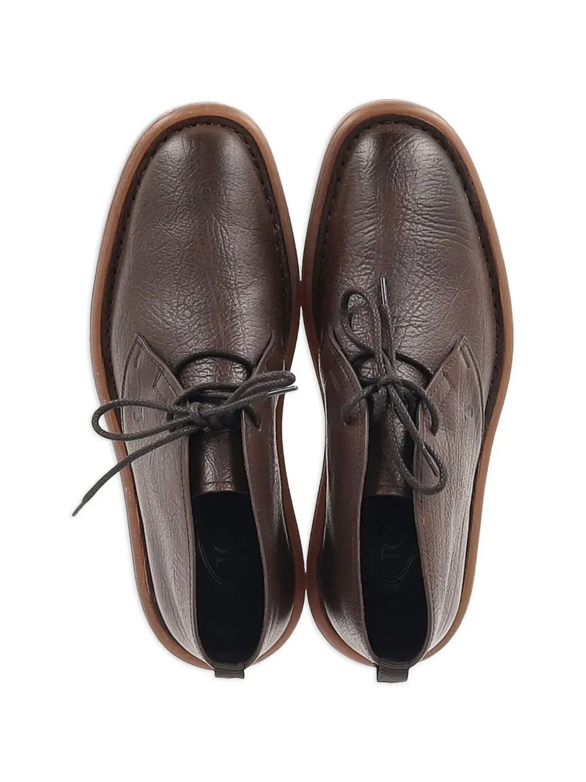 Tod's Vintage レースアップレザー デザートブーツ ブラウン - 画像5