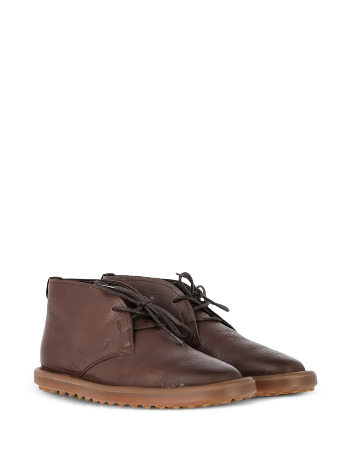 Tod's Vintage レースアップレザー デザートブーツ ブラウン - 画像2