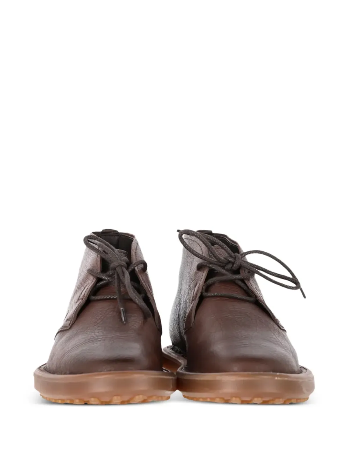 Tod's Vintage レースアップレザー デザートブーツ ブラウン - 画像4