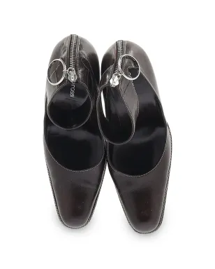 Sergio Rossi Vintage アンクルストラップ レザーパンプス - サムネイル4