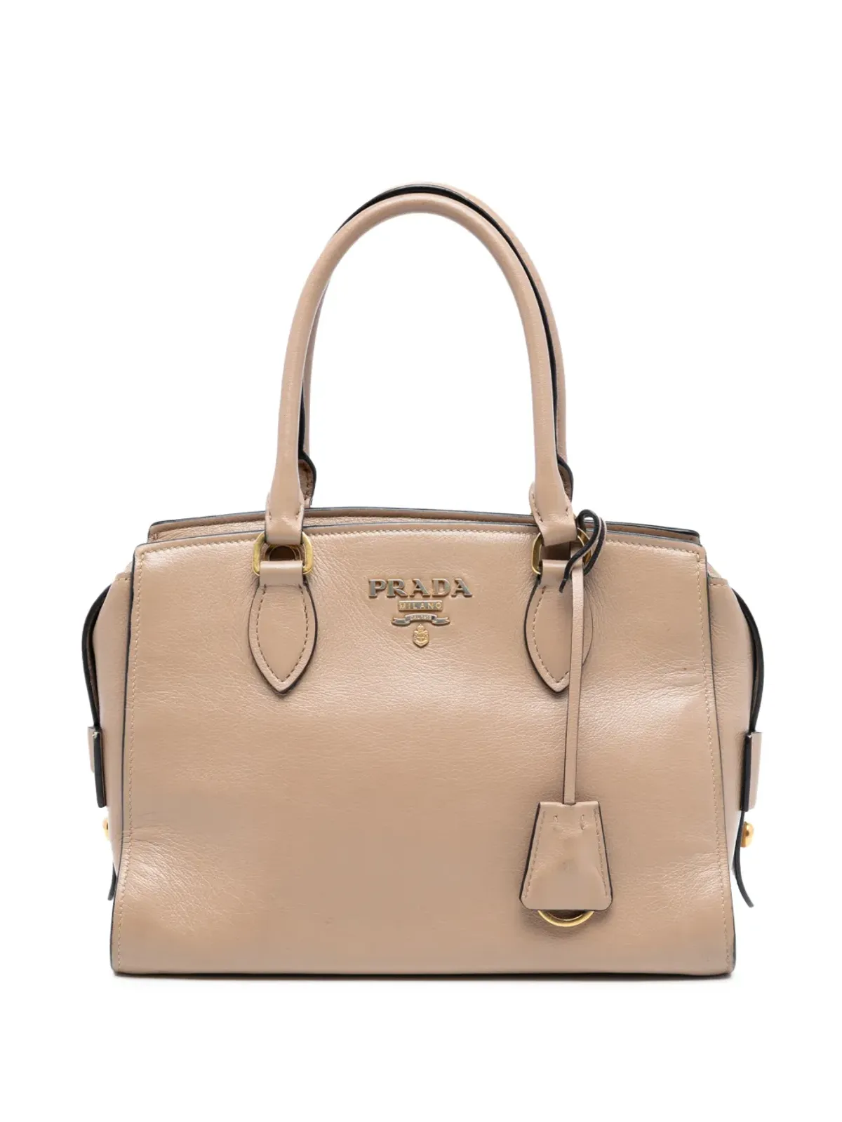 Prada ビンテージ スモールシティ カーフ トリム サフィアーノ トップハンドルバッグ サッチェル - ブラウン - 画像1