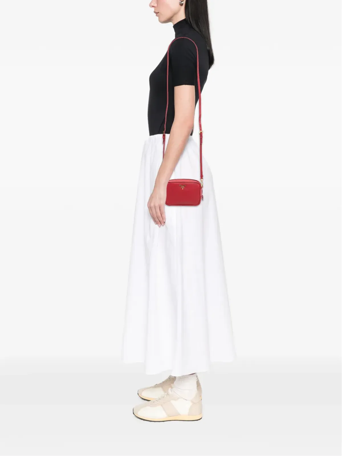Prada Pre-Owned ミニ サフィアーノ カメラバッグ クロスボディ - 画像2
