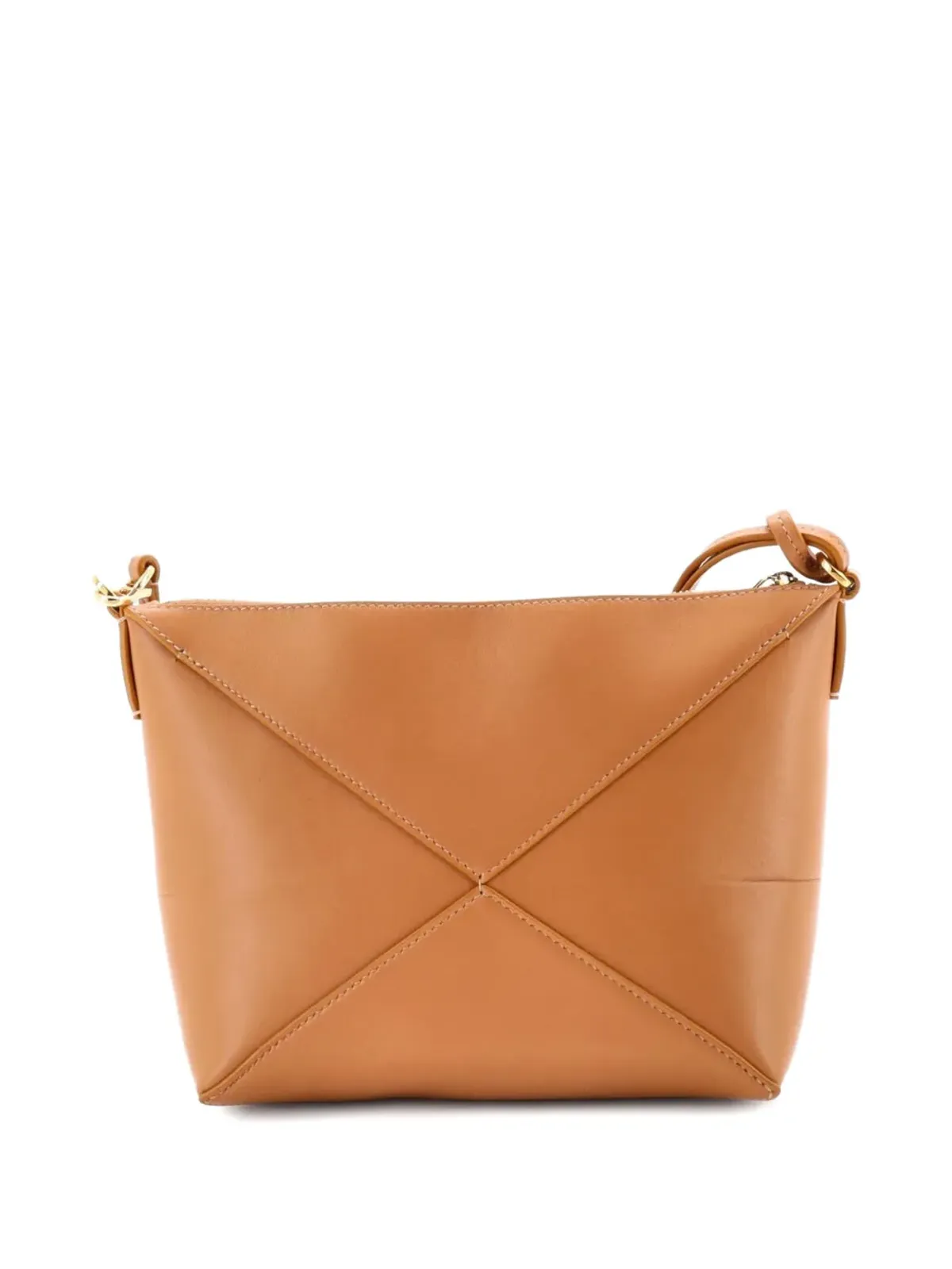 Loewe ビンテージ Puzzle Fold Pouch Bag レザー ショルダーバッグ ブラウン - 画像2