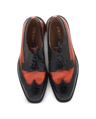 Prada Pre-Owned ブローグ・プラットフォーム・ダービーシューズ - Orange - サムネイル4