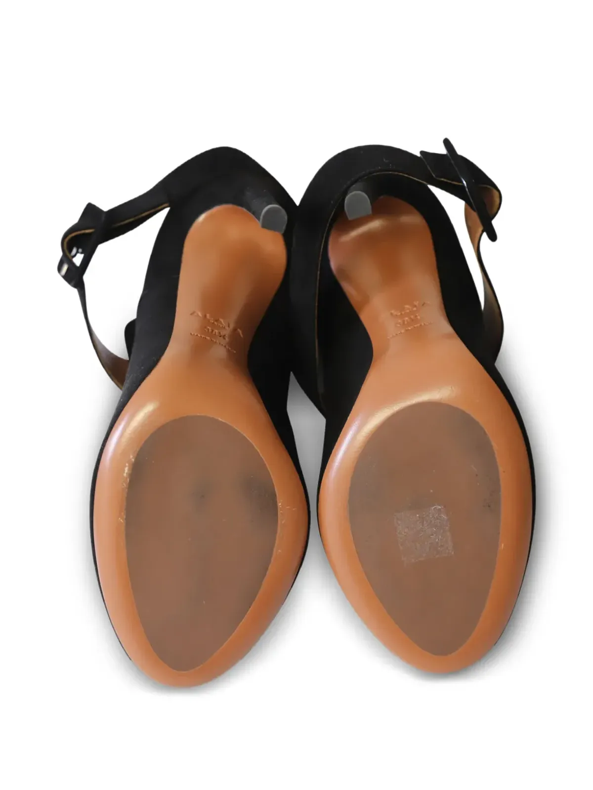Alaïa Pre-Owned クロスストラップスエードパンプス - 画像5