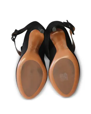 Alaïa Pre-Owned クロスストラップスエードパンプス - サムネイル5