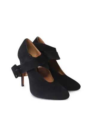 Alaïa Pre-Owned クロスストラップスエードパンプス - サムネイル2