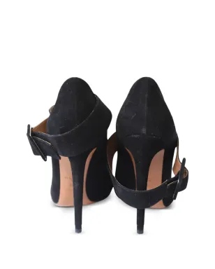 Alaïa Pre-Owned クロスストラップスエードパンプス - サムネイル4