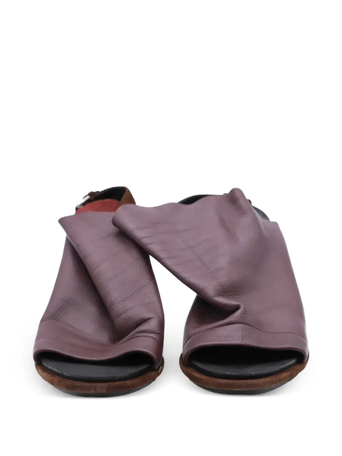 Balenciaga Pre-Owned スリングバック・オープントゥ・レザーパンプ - 画像4