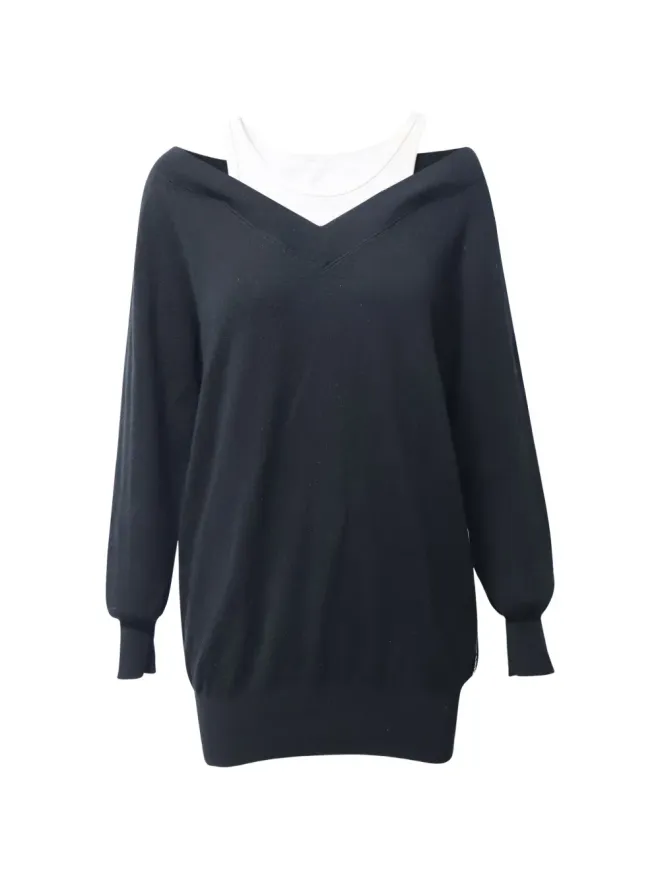 Pre-Owned Alexander Wang Alexander Wang Vネックドレス - ブラックの商品画像