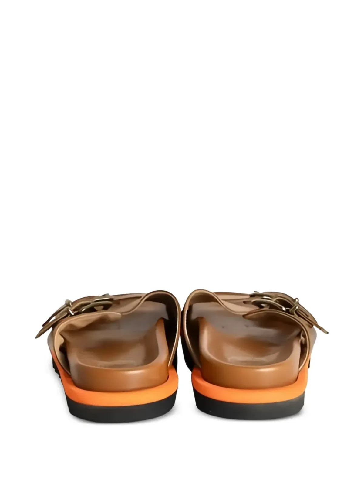 Dries Van Noten Pre-Owned buckled leather sandals - Brown - 画像5