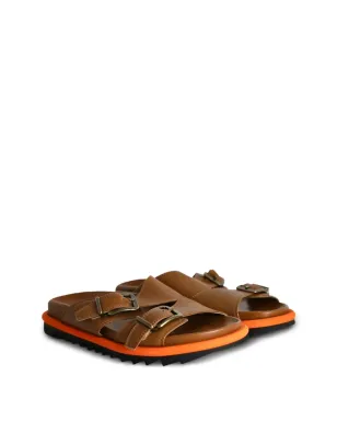 Dries Van Noten Pre-Owned buckled leather sandals - Brown - サムネイル2