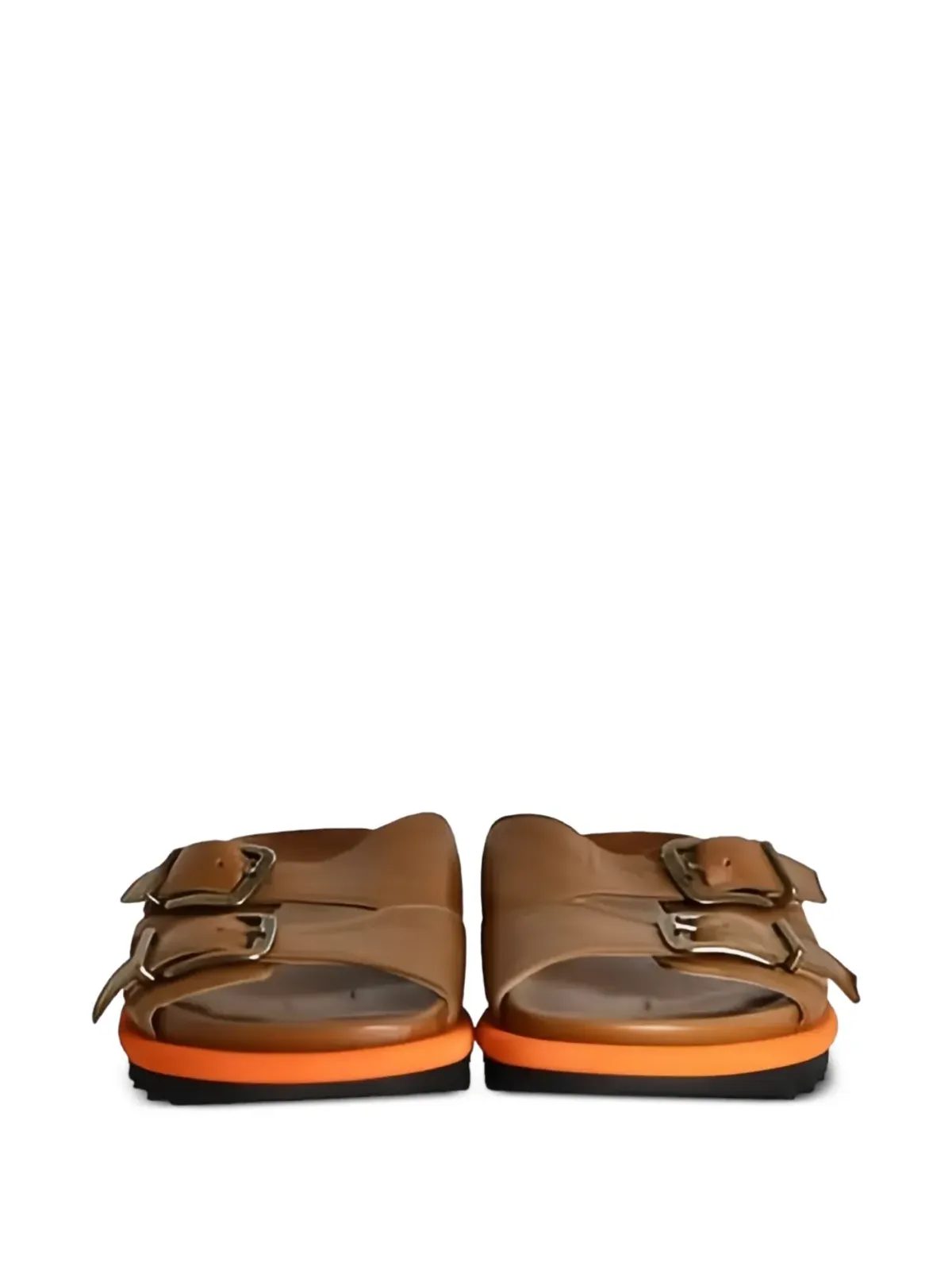 Dries Van Noten Pre-Owned buckled leather sandals - Brown - 画像4