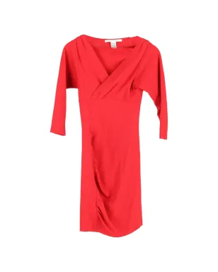 Diane Von Furstenberg Vintage シースドレス Vネック ミニドレス - レッド - サムネイル1