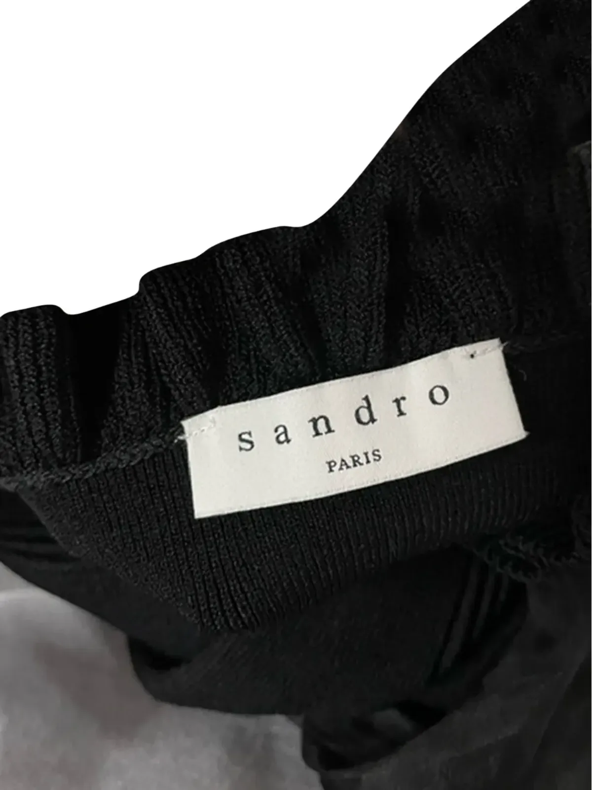 SANDRO ポルカドット シースルー袖 ミニドレス - 画像3