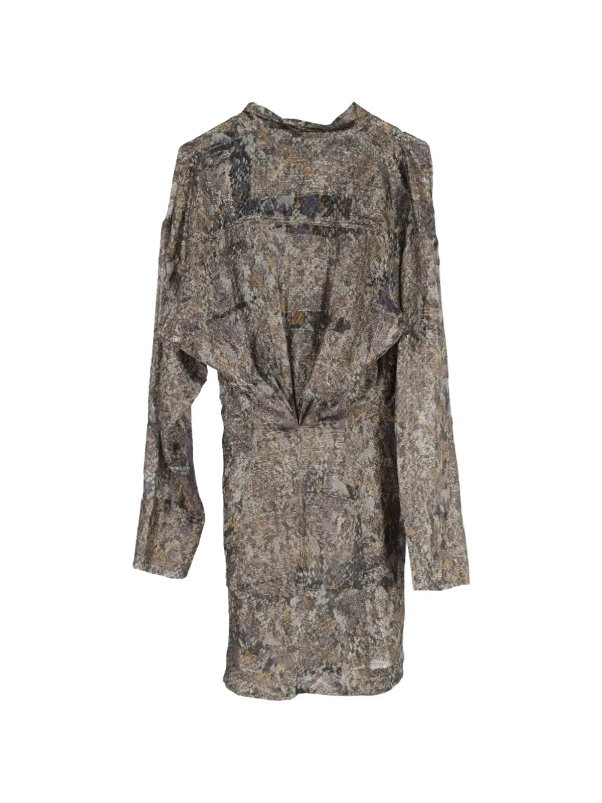 Isabel Marant Vintage シルクプリーツミニドレス ブラウン - 画像2