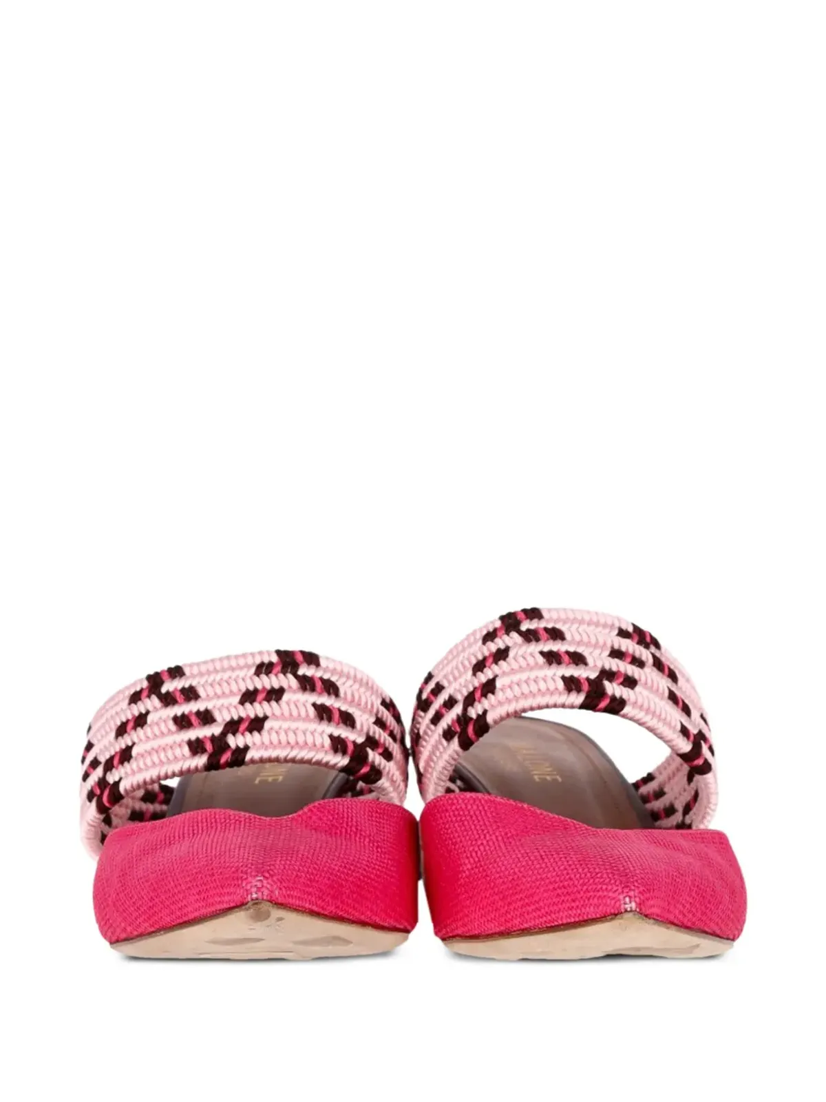 Malone Souliers Maisie woven pointed-toe mules - Pink - 画像5