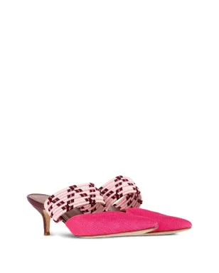 Malone Souliers Maisie woven pointed-toe mules - Pink - サムネイル2