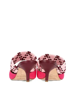 Malone Souliers Maisie woven pointed-toe mules - Pink - サムネイル3