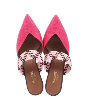 Malone Souliers Maisie woven pointed-toe mules - Pink - サムネイル4