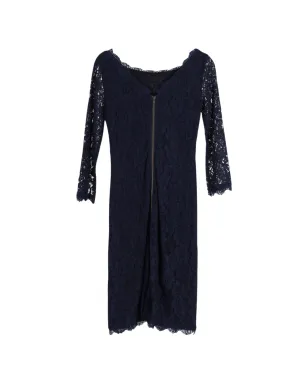 Diane Von Furstenberg Vintage ザリタ レース ミニドレス - ブルー - サムネイル2
