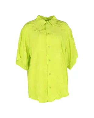 Balenciaga Pre-Owned logo-embroidered shirt - Yellow - サムネイル1