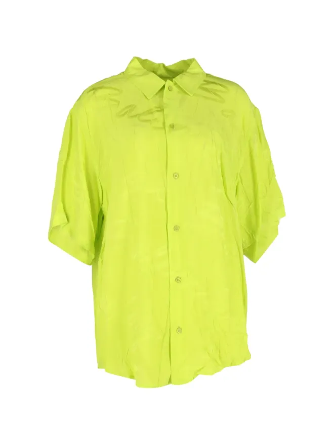 Balenciaga Pre-Owned Balenciaga Pre-Owned logo-embroidered shirt - Yellowの商品画像