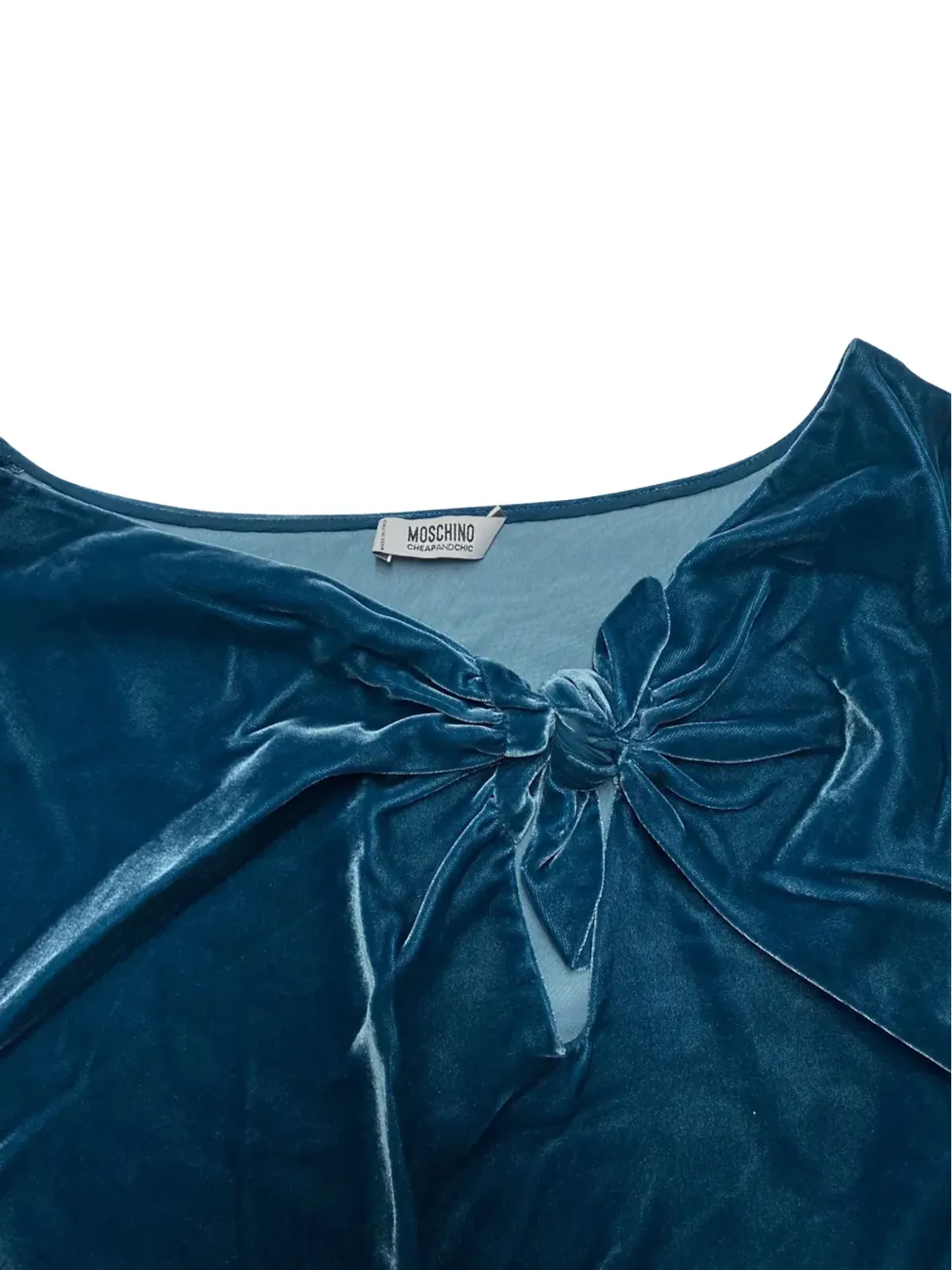 Moschino Pre-Owned ベルベット ミニドレス ブルー - 画像3