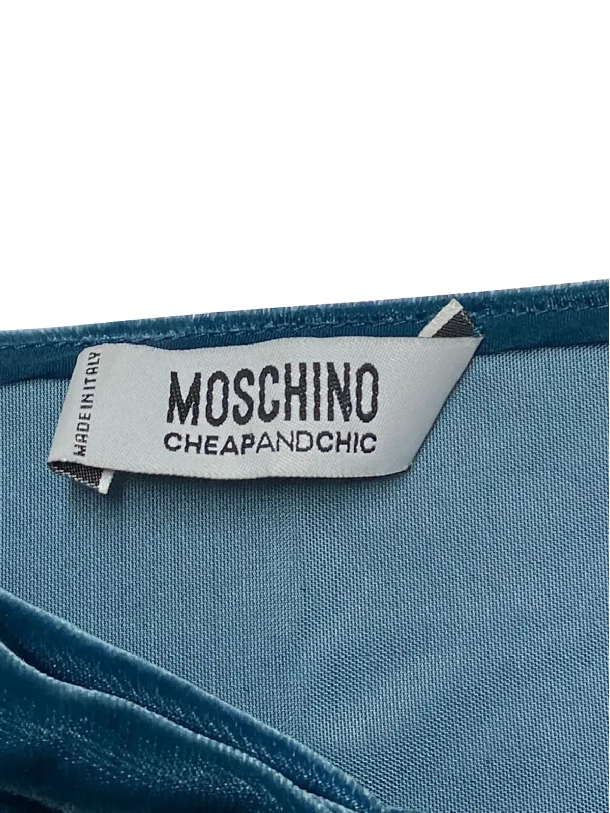 Moschino Pre-Owned ベルベット ミニドレス ブルー - 画像4