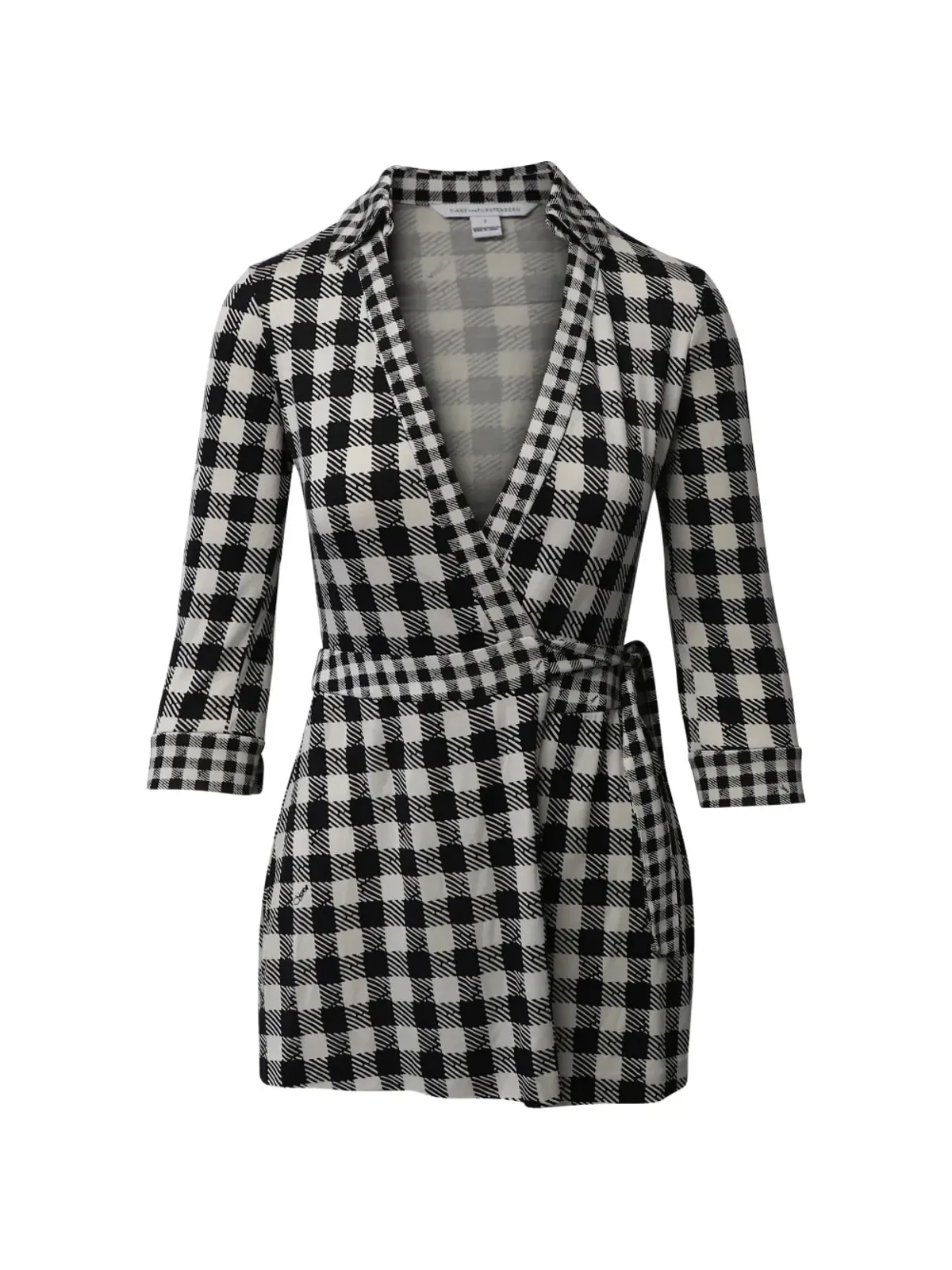 Diane Von Furstenberg Vintage チェック柄プレイスーツ - 画像2