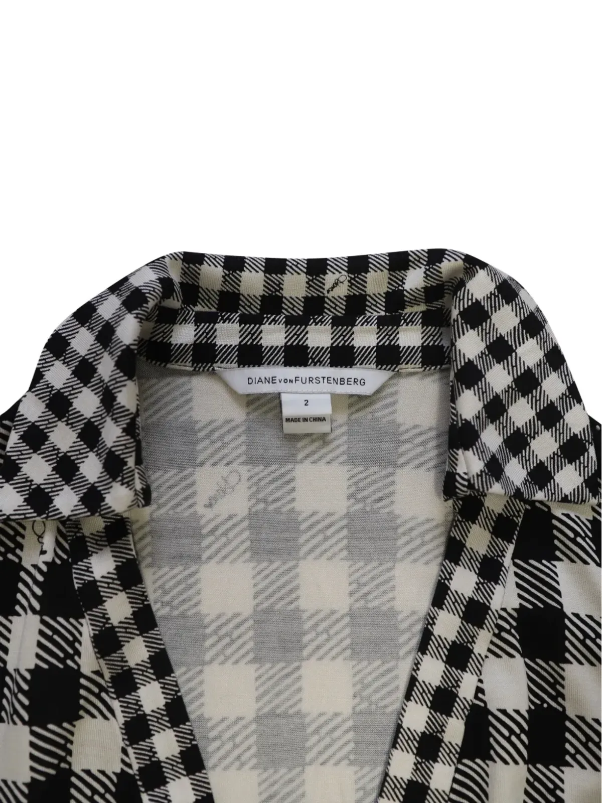 Diane Von Furstenberg Vintage チェック柄プレイスーツ - 画像3