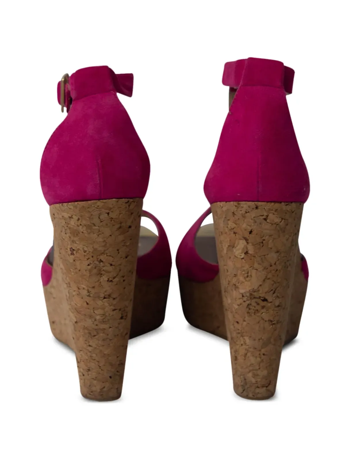 Jimmy Choo Vintage T-barオープントゥウェッジサンダル ピンク - 画像3
