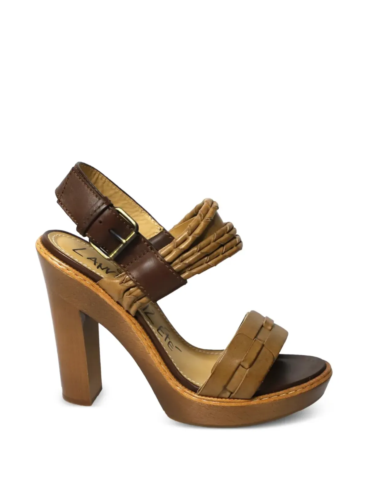 Lanvin Pre-Owned 木製アクセント ヒールパンプス - 画像1