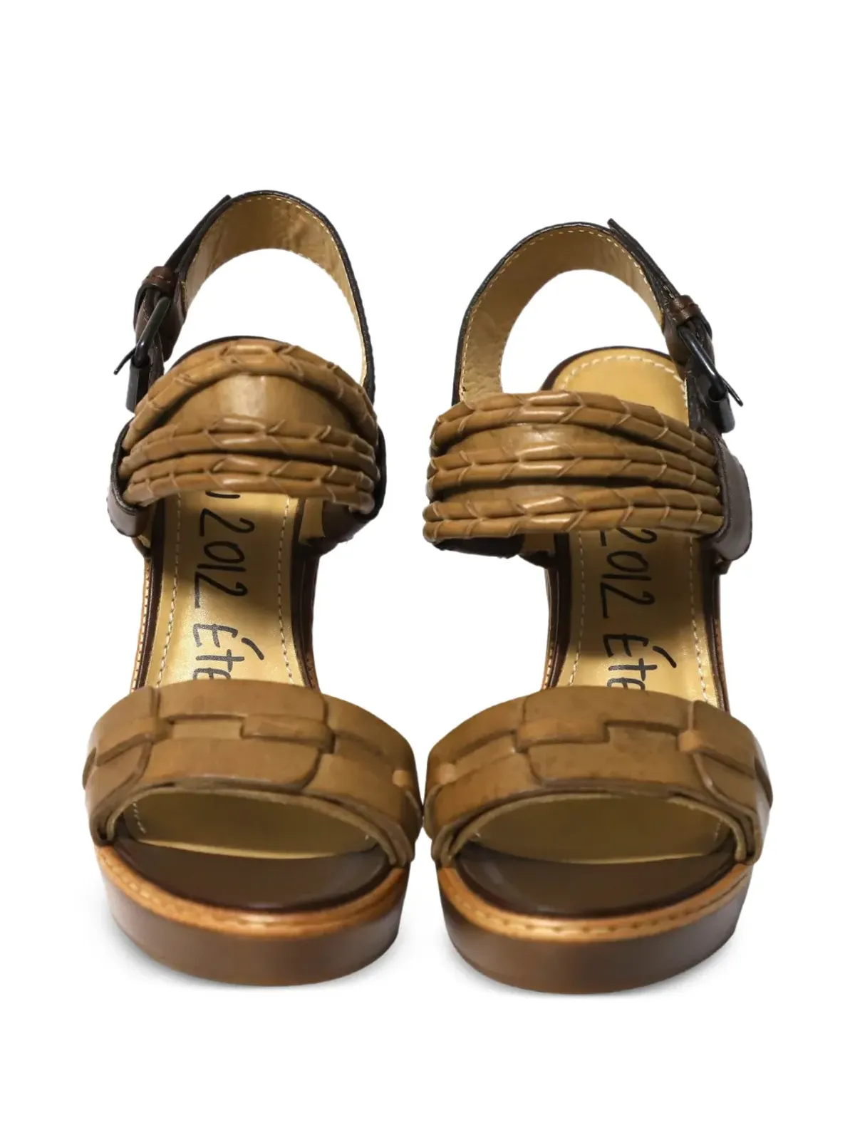 Lanvin Pre-Owned 木製アクセント ヒールパンプス - 画像4