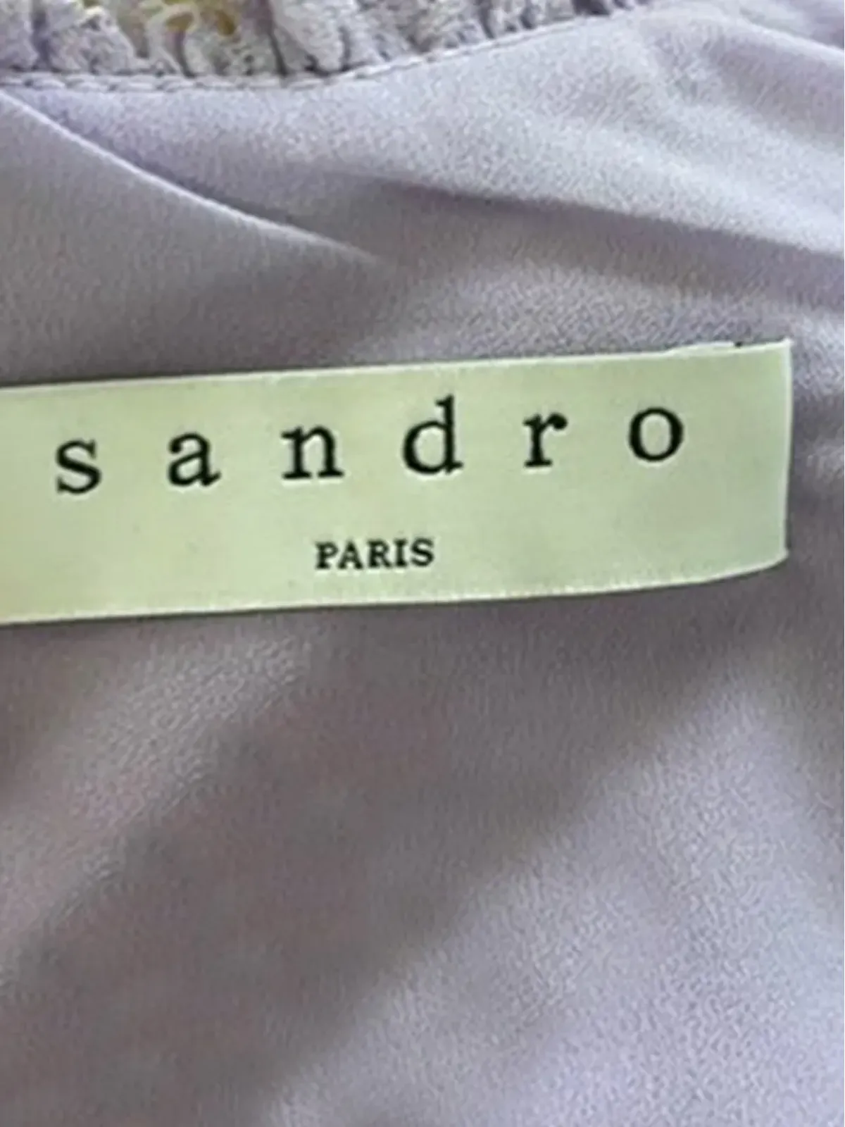 SANDRO ビンテージ フリル・トリム レースドレス パープル - 画像3