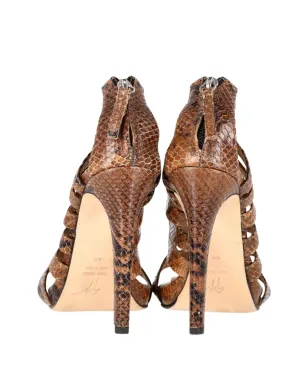Giuseppe Zanotti Vintage ストラップエンボスレザー サンダル - サムネイル3