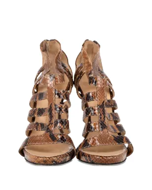 Giuseppe Zanotti Vintage ストラップエンボスレザー サンダル - サムネイル4