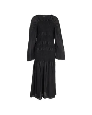 TOTEME Coripeマキシドレス ブラック - サムネイル1