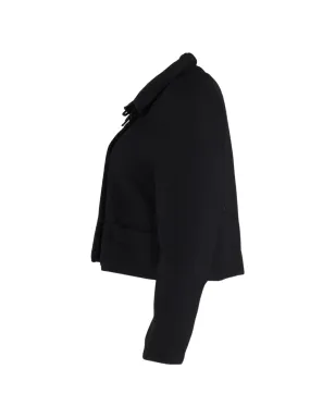 Marni Pre-Owned tie-detail long-sleeve cropped jacket - Black - サムネイル2