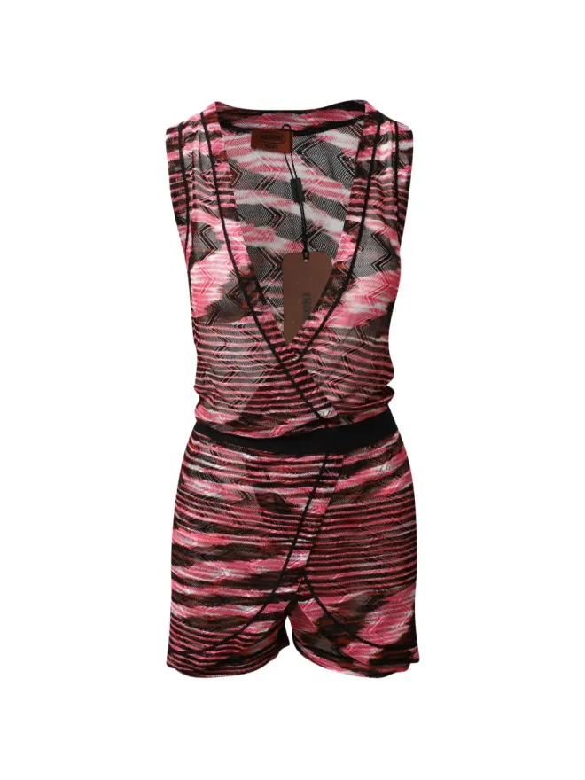 Missoni Pre-Owned Missoni Pre-Owned Plymouth zig-zag patterned playsuit - Blackの商品画像